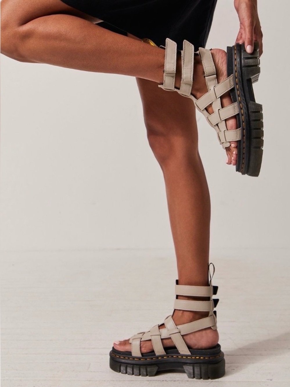 Doc Martin “Ricki”Chunky Gladiator Sandals in the color cobblestone